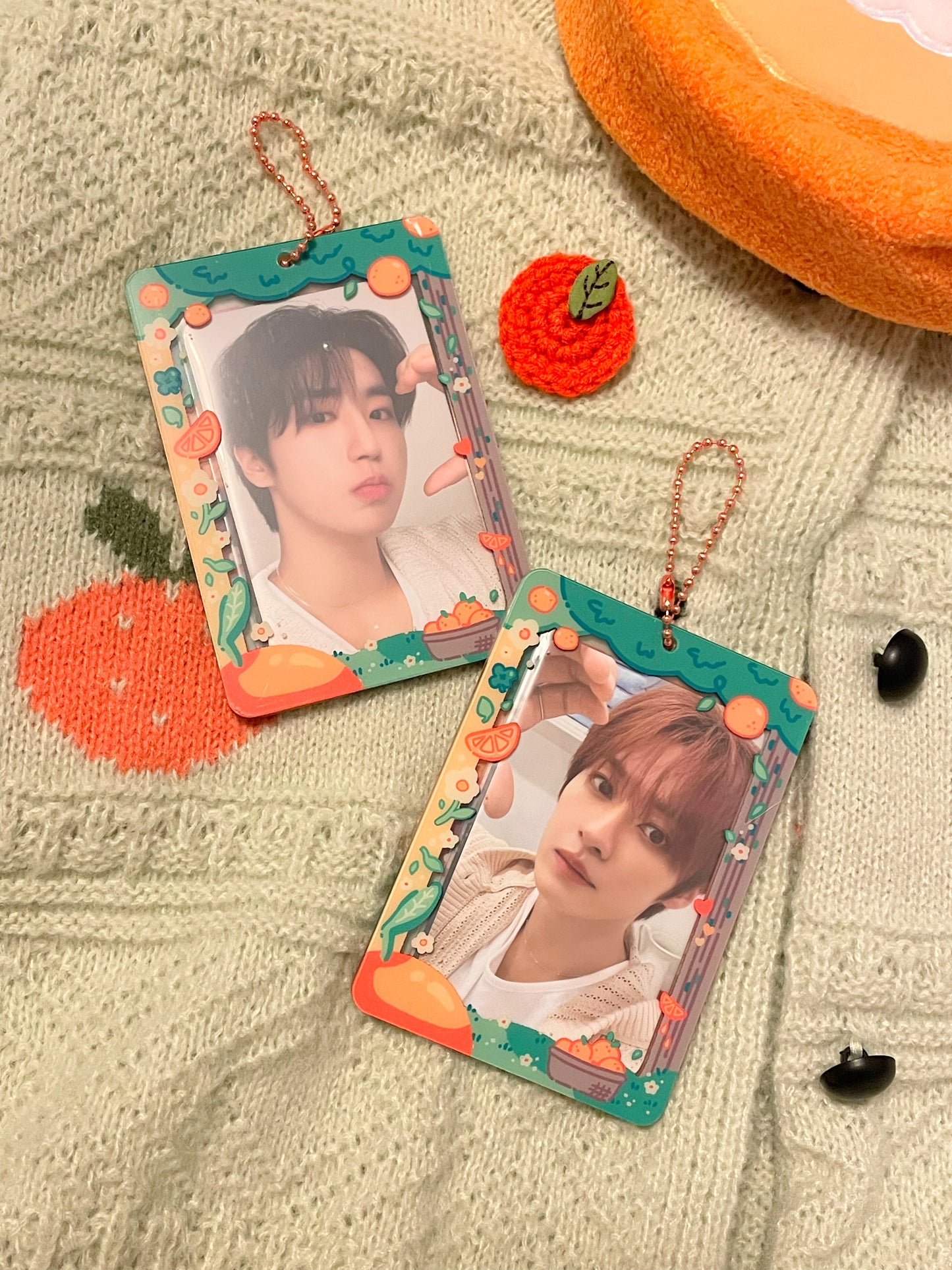Orange Blossom Acrylic Photocard Holder
