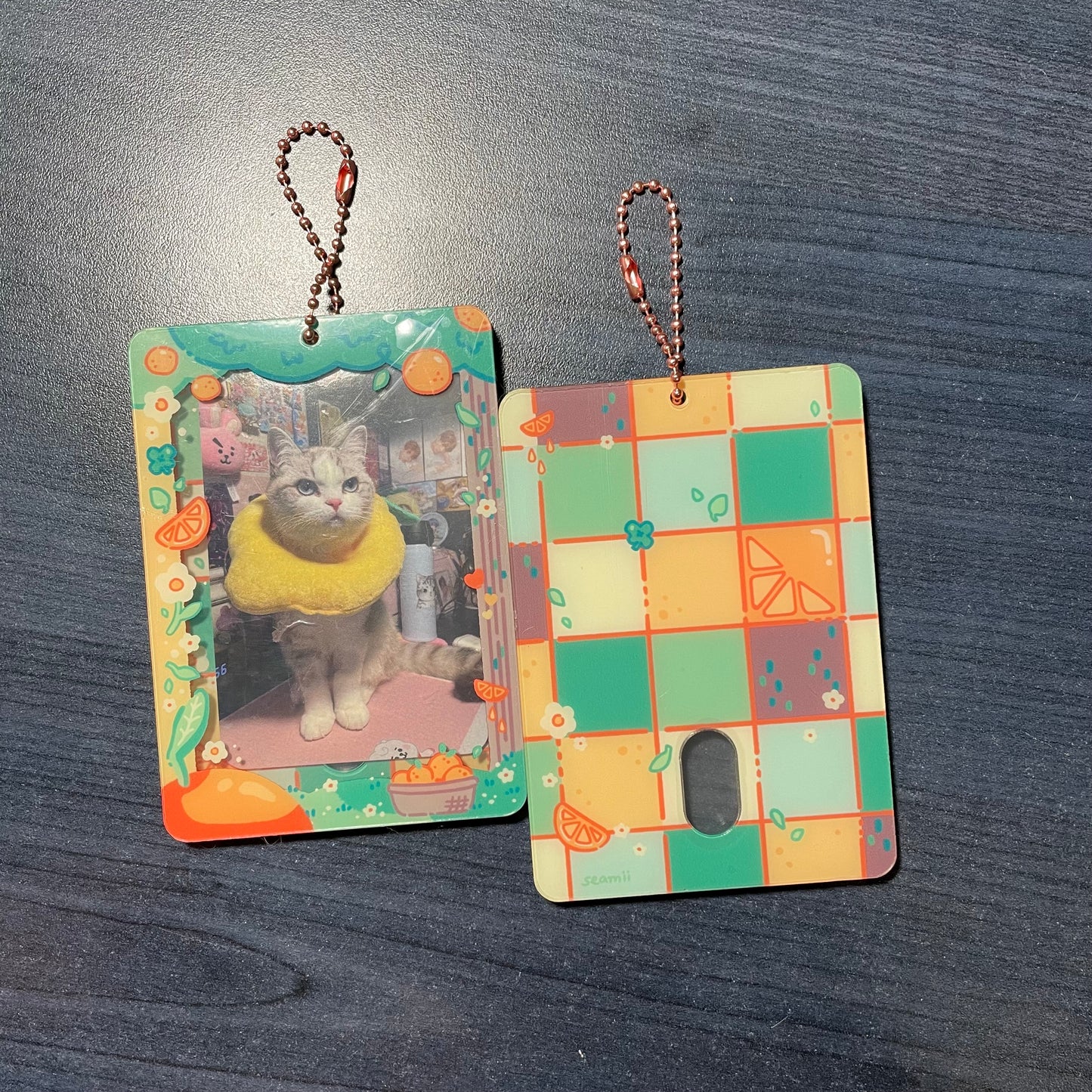 Orange Blossom Acrylic Photocard Holder
