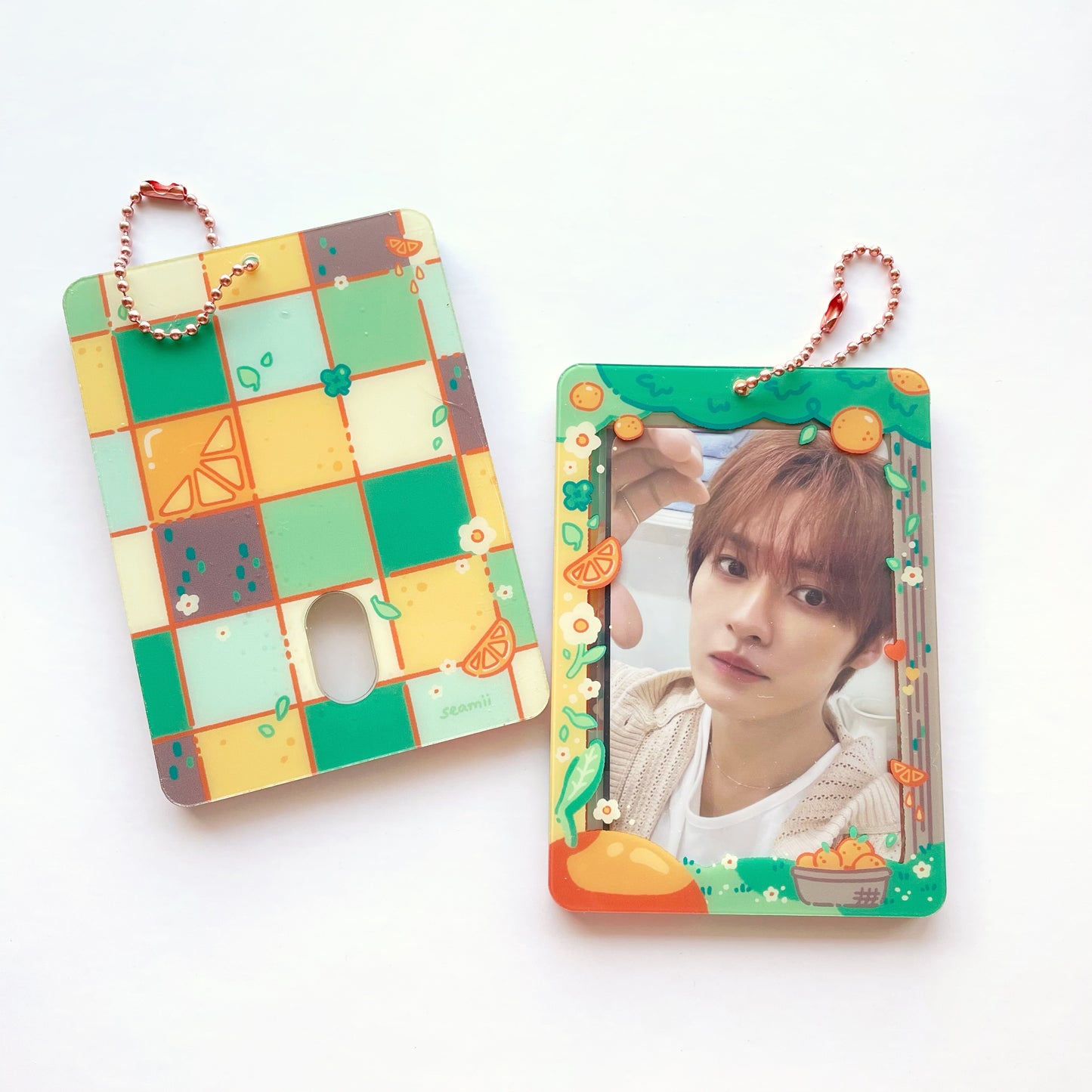 Orange Blossom Acrylic Photocard Holder