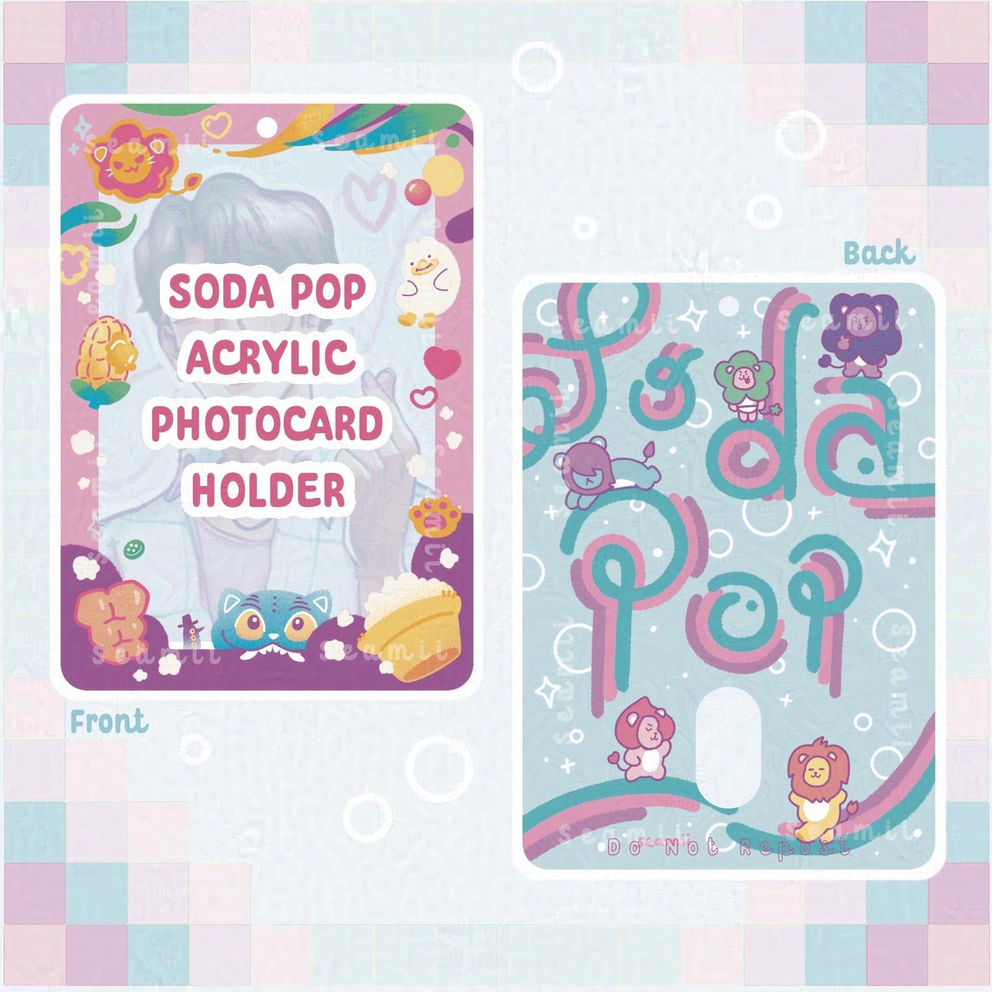 Soda Pop Acrylic Photocard Holder KPop Demon Hunters