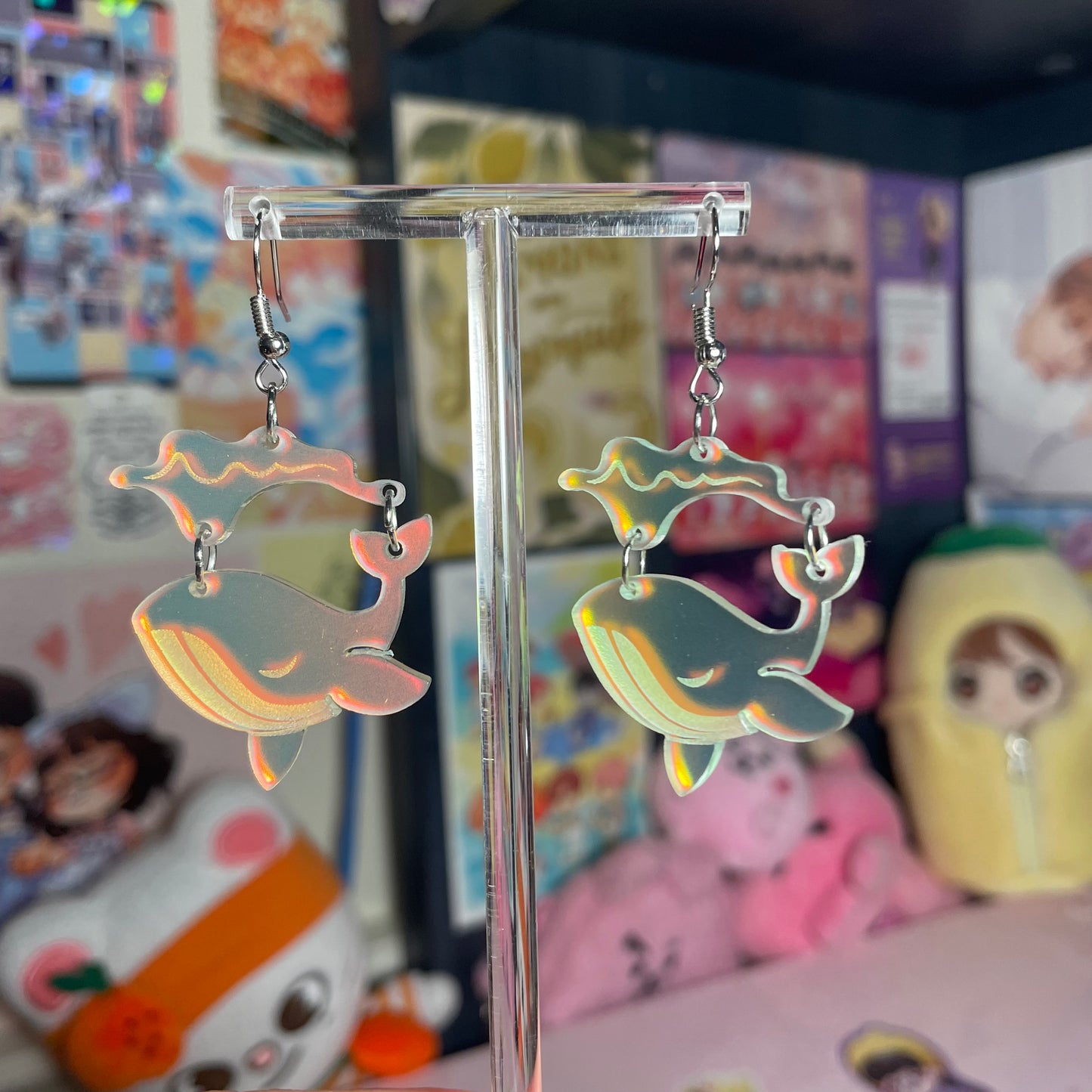 Whale Acrylic Earrings