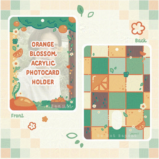 Orange Blossom Acrylic Photocard Holder