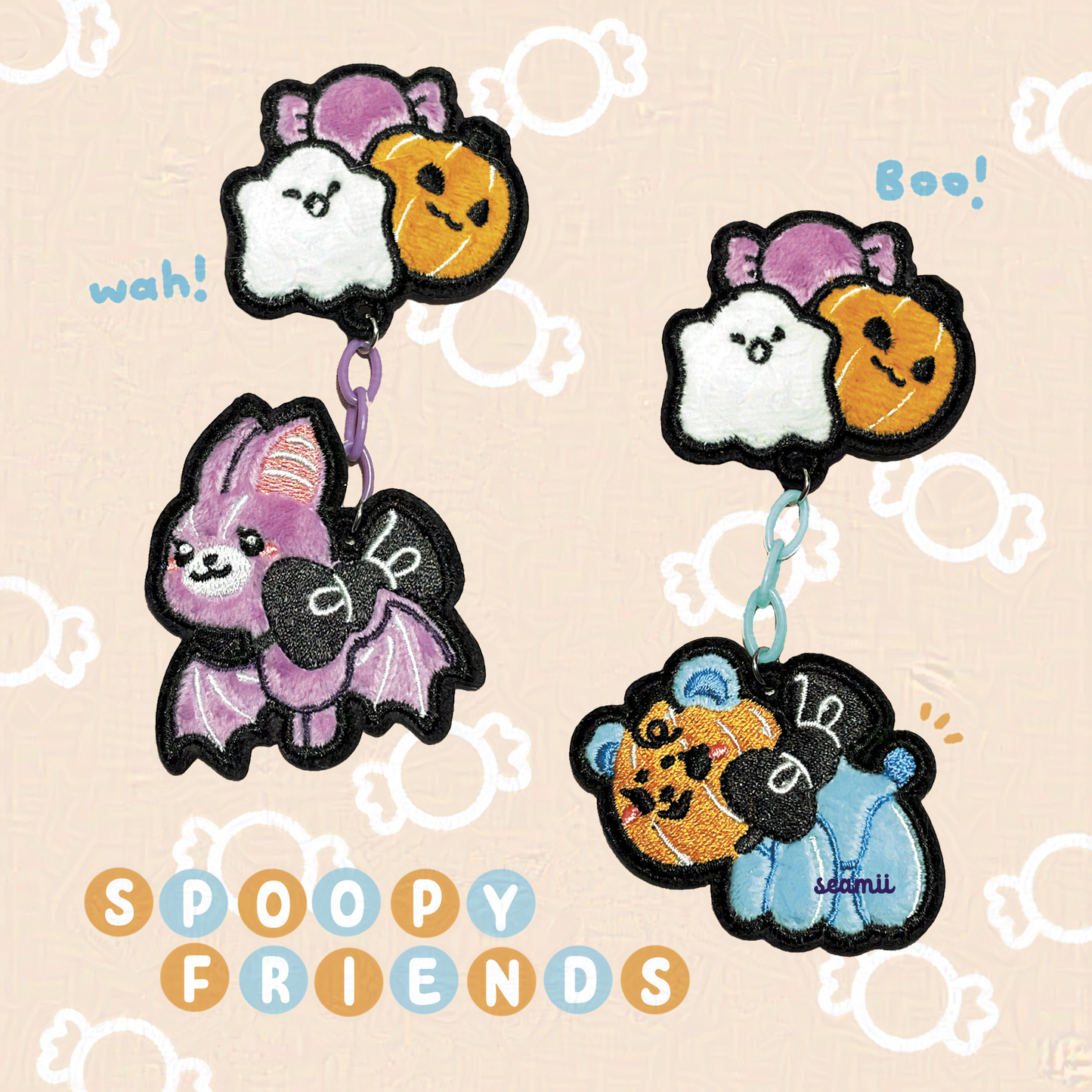 Spoopy Friends Clip/Brooch