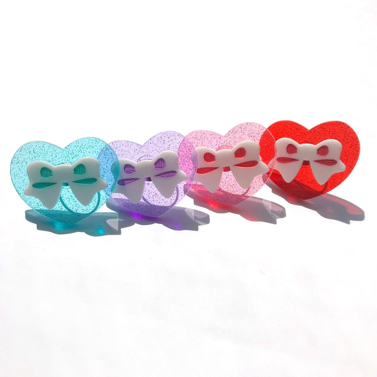 Glitter Heart Rings [READY STOCK]