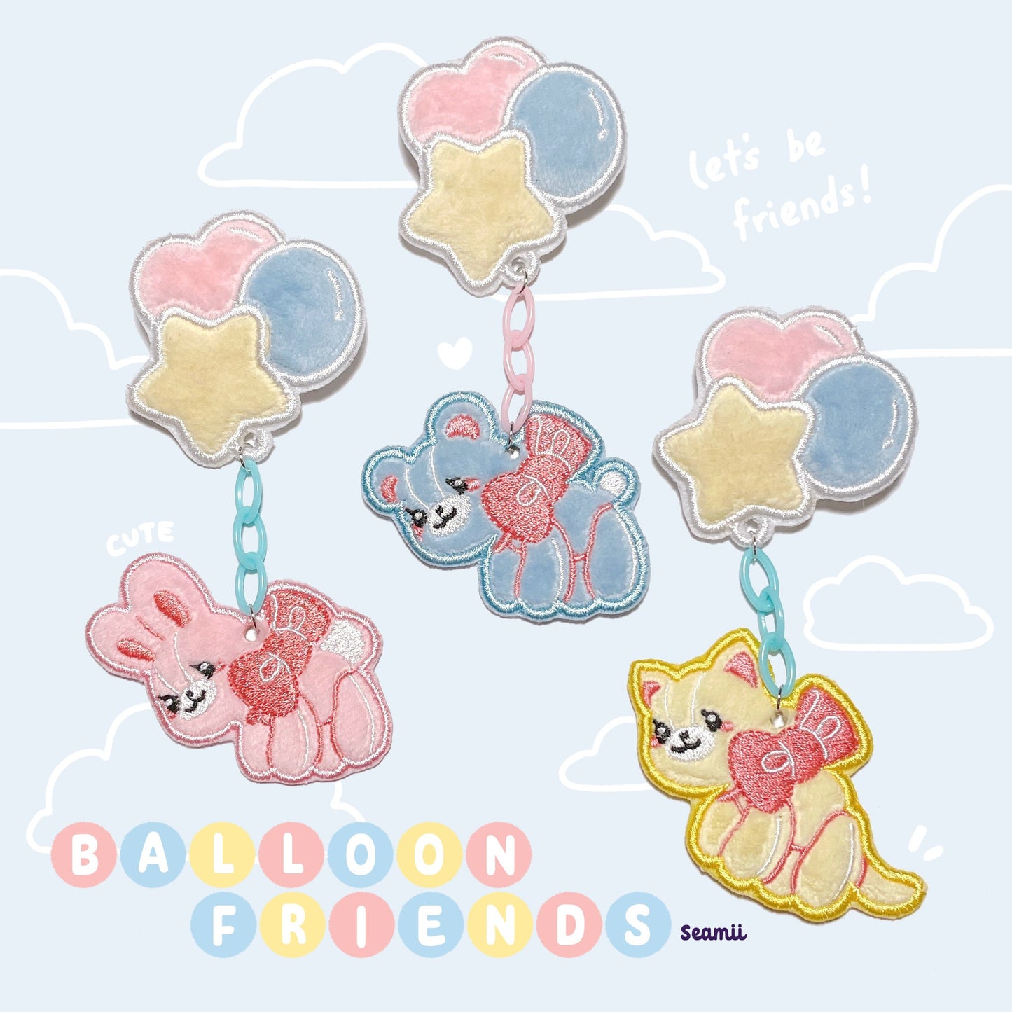 Balloon Friends Clip/Brooch