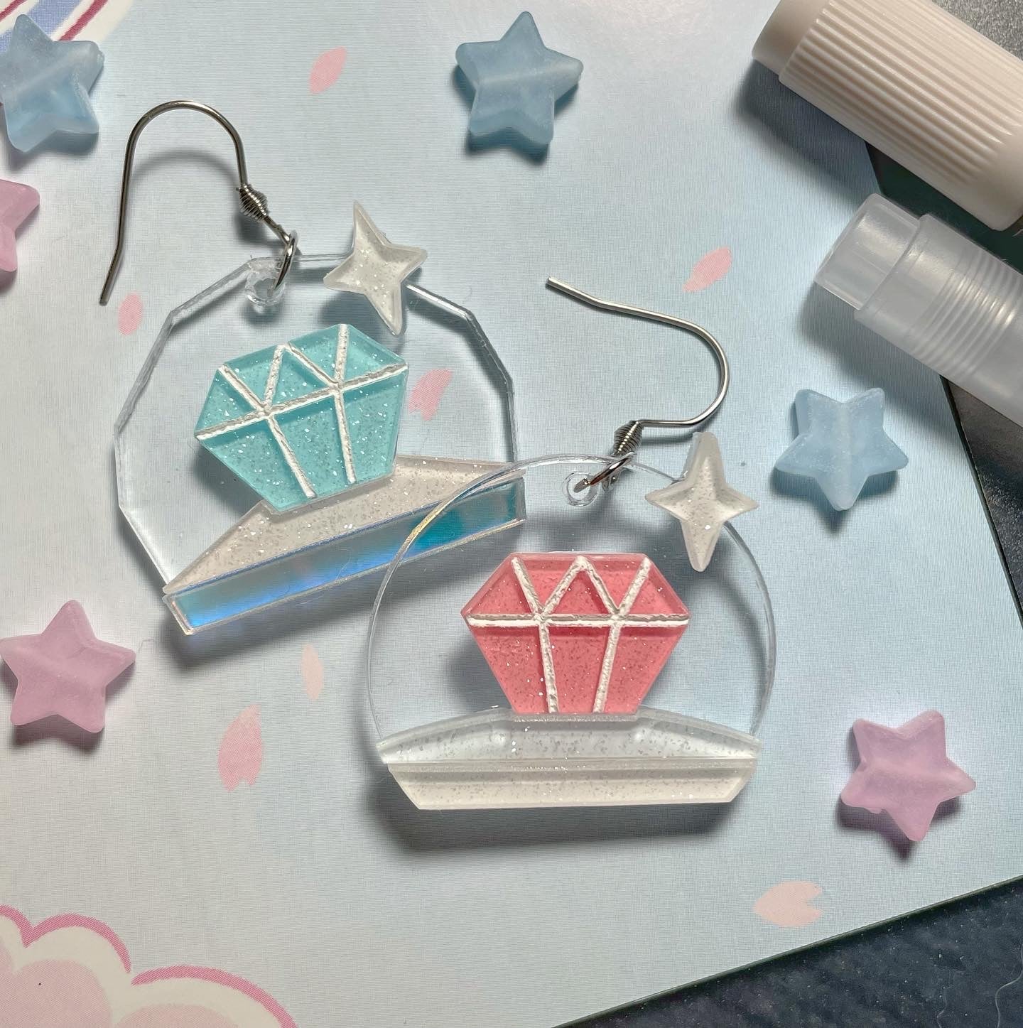 Carat Bong Acrylic Earrings