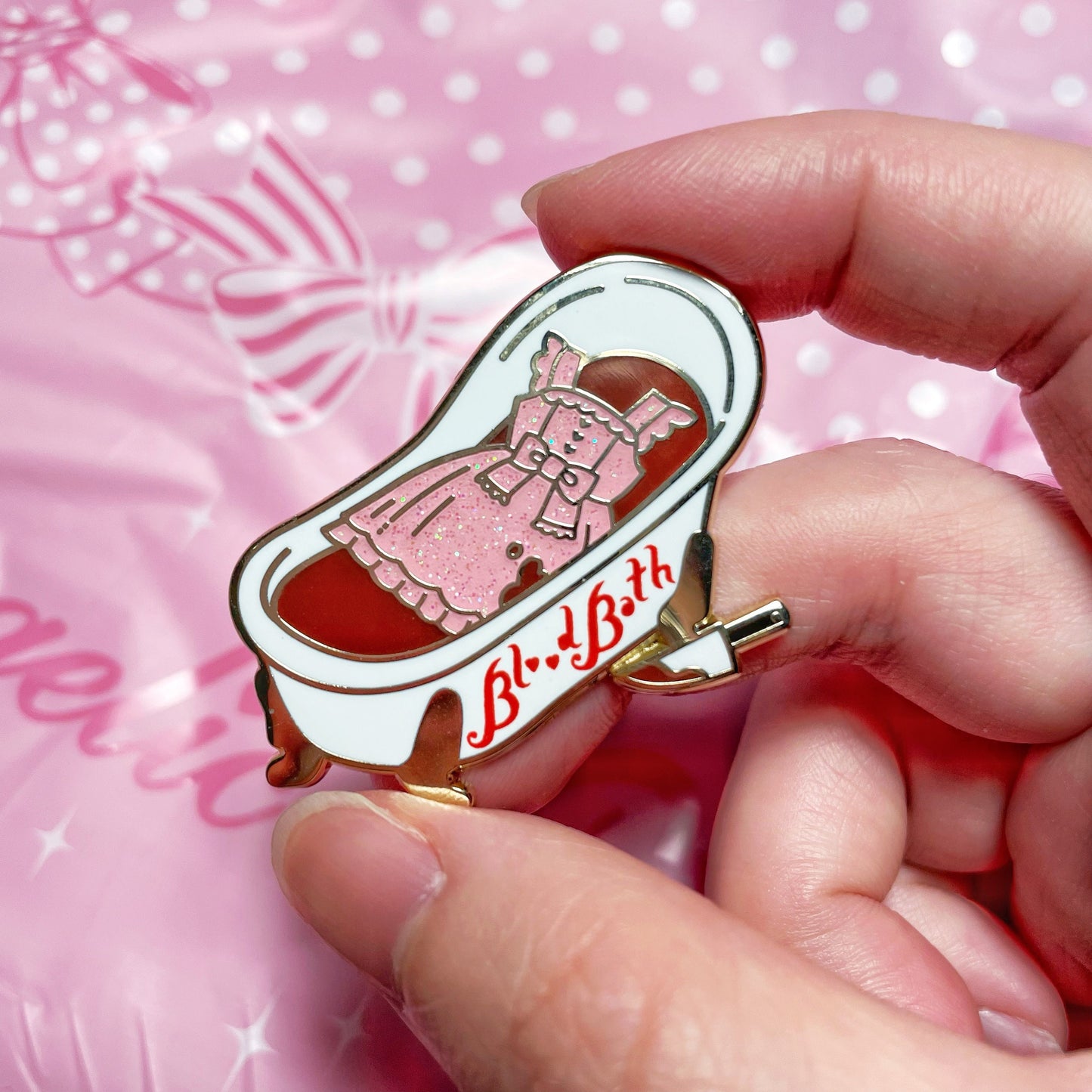 Blood Bath Enamel Pin