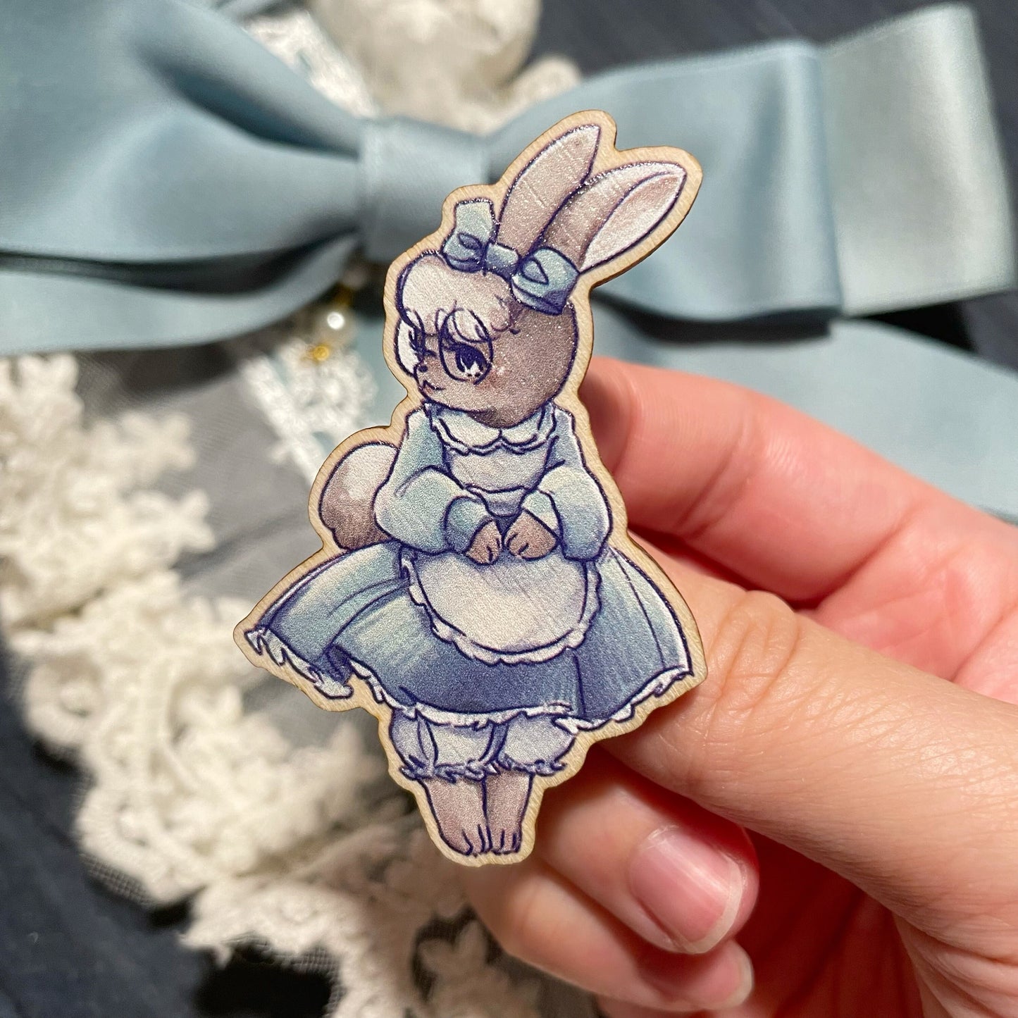 Bun Friend Wooden Pin